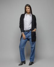 BLACK WOMEN'S KNITTED CARDIGAN