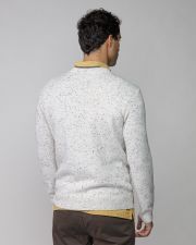 WHITE MEN'S KNITTED SWEATER