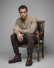 GREY MEN'S KNITTED SWEATER