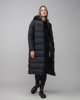 BLACK WOMEN'S LONG WINTER COAT 2D25FW3520KA1600