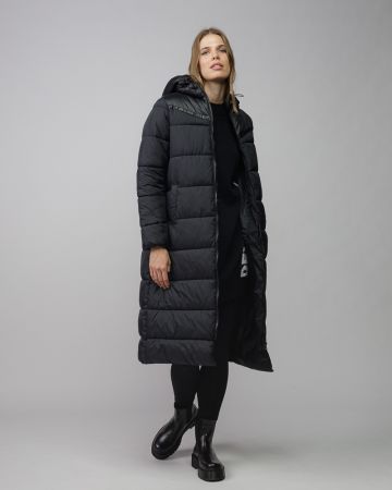 BLACK WOMEN'S LONG WINTER COAT 2D25FW3520KA1600
