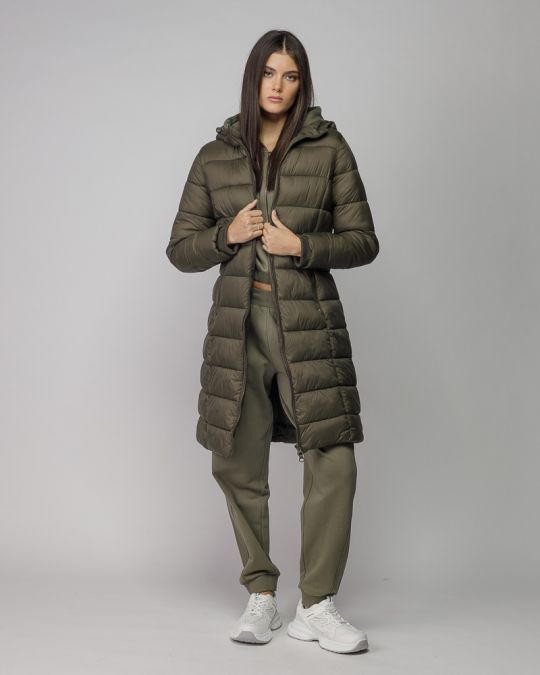 KHAKI WOMEN'S LONG WINTER COAT 2D25FW3515KA1600