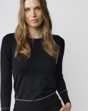 BLACK WOMEN'S KNITTED SWEATER