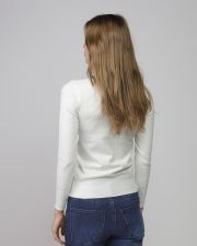 WHITE WOMEN'S KNITTED SWEATER
