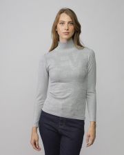 GREY WOMEN'S KNITTED SWEATER