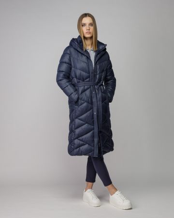 BLUE WOMEN'S LONG WINTER COAT 2D25FW3598KA1600