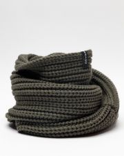 KHAKI MEN'S KNITTED SCARF