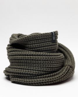 KHAKI MEN'S KNITTED SCARF 1D25FW8031SC1101