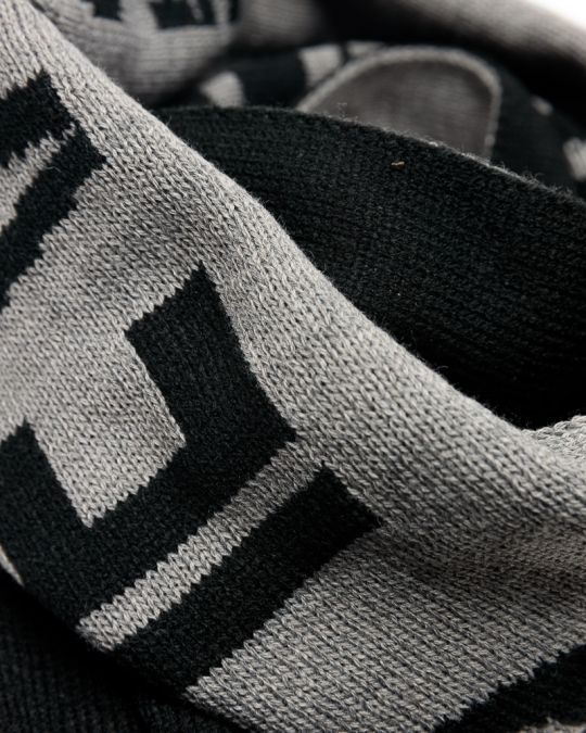 BLACK MEN'S KNITTED SCARF 1D25FW8032SC1101