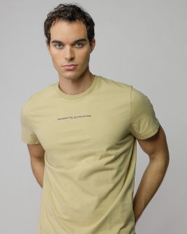 YELLOW MEN'S SHORT SLEEVE T-SHIRT 1D25FW4045SS0104