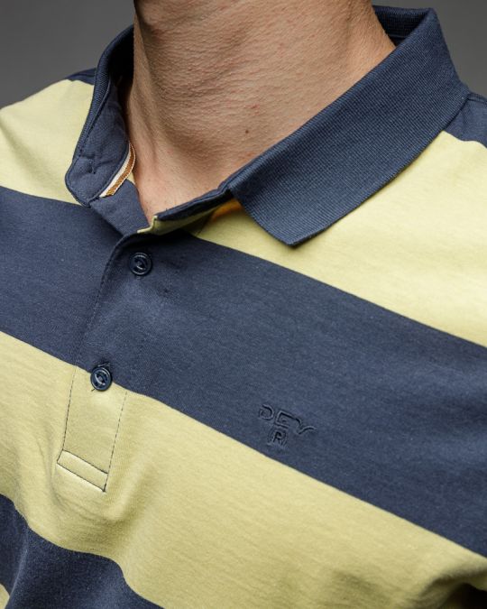 YELLOW MEN'S LONG SLEEVE POLO SHIRT 1D25FW4007LS0105