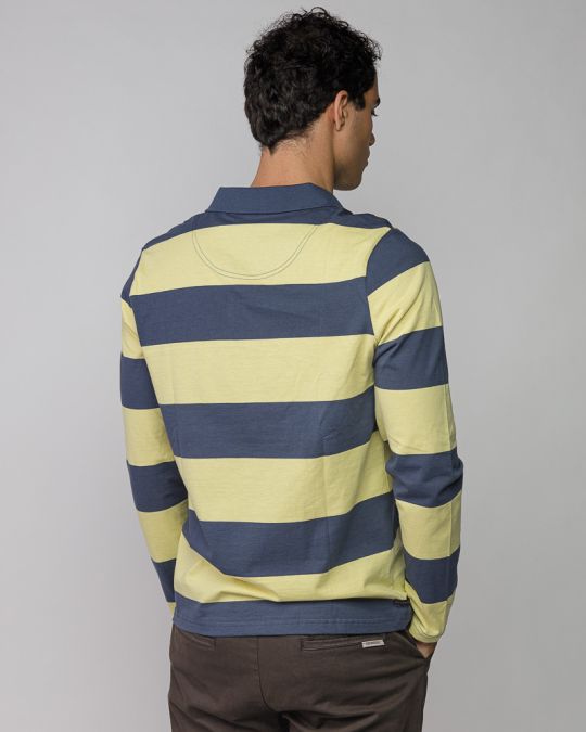 YELLOW MEN'S LONG SLEEVE POLO SHIRT 1D25FW4007LS0105