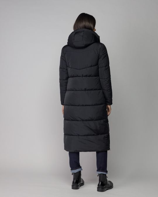 BLACK WOMEN'S LONG WINTER COAT 2D25FW3570KA1600
