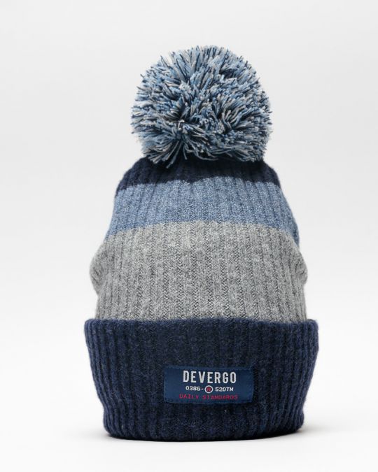 BLUE MEN'S KNITTED CAP 1D25FW8013HA1100