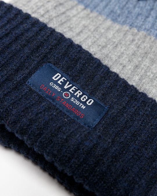 BLUE MEN'S KNITTED CAP 1D25FW8013HA1100