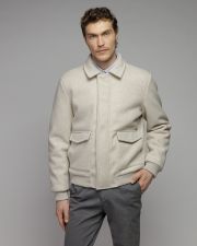 BEIGE MEN'S FABRIC JACKET