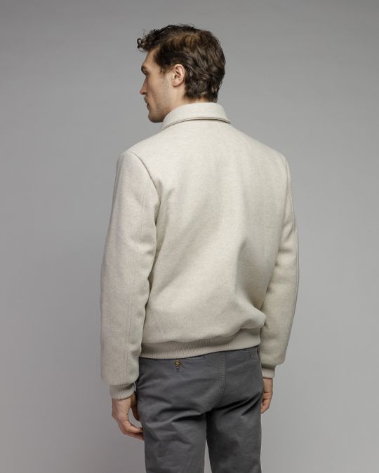 BEIGE MEN'S FABRIC JACKET 1D25FW3026KA8100