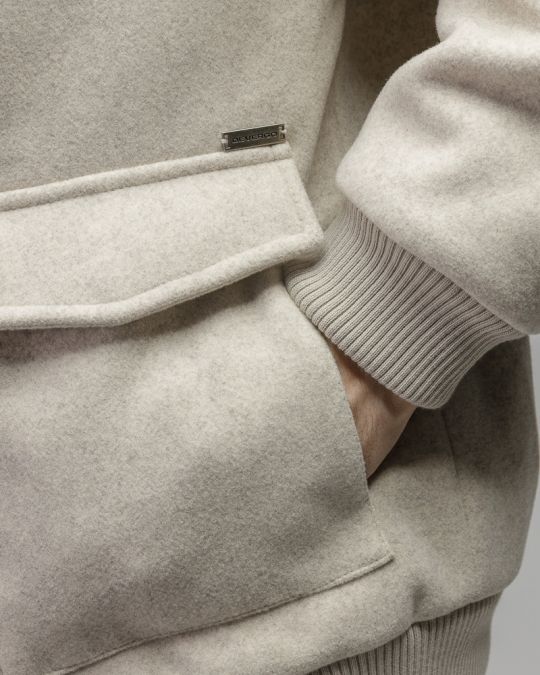 BEIGE MEN'S FABRIC JACKET 1D25FW3026KA8100