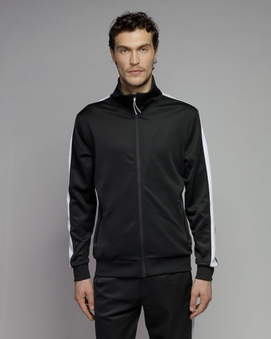 BLACK MEN'S ZIP SWEATER 1D25FW4087KA0701