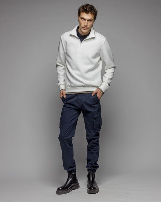 WHITE MEN'S SWEATER 1D25FW4096LS0701