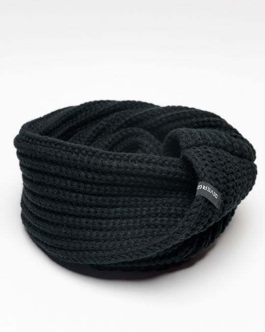 BLACK MEN'S KNITTED SCARF 1D25FW8031SC1101