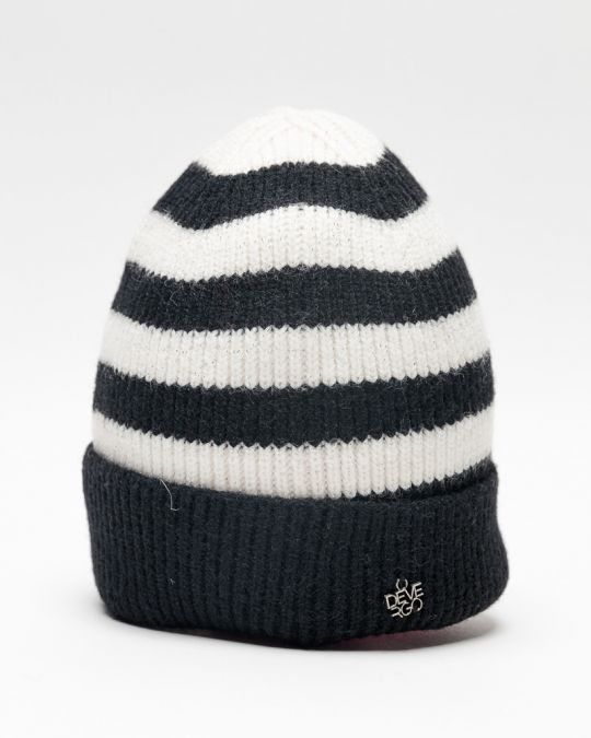 BLACK WOMEN'S KNITTED BEANIE 2D25FW8509HA1101
