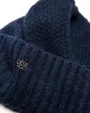 BLUE WOMEN'S KNITTED BEANIE