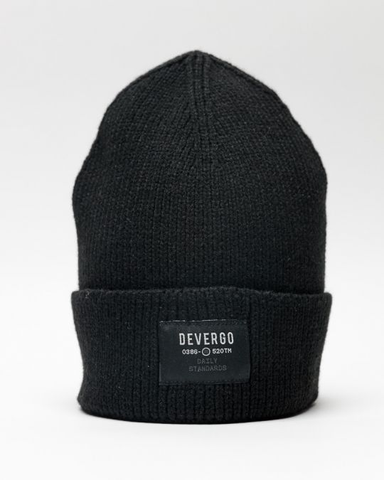 BLACK MEN'S KNITTED CAP 1D25FW8015HA1100