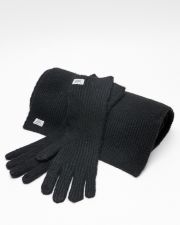 BLACK WOMEN'S KNITTED GLOVES