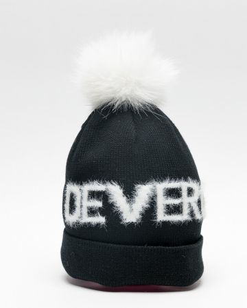 BLACK WOMEN'S KNITTED BEANIE 2D25FW8505HA1101