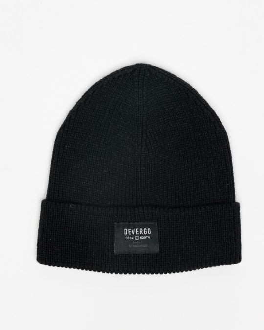 BLACK MEN'S KNITTED CAP 1D25FW8015HA1100
