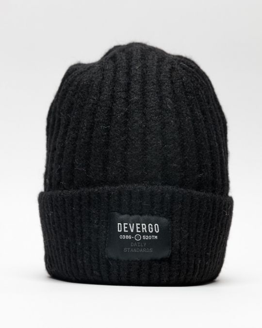 BLACK MEN'S KNITTED CAP 1D25FW8016HA1100