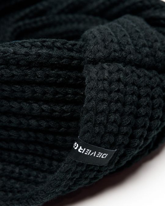 BLACK MEN'S KNITTED SCARF 1D25FW8031SC1101