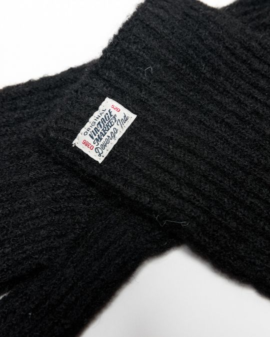 BLACK WOMEN'S KNITTED GLOVES 2D25FW8525KE1101