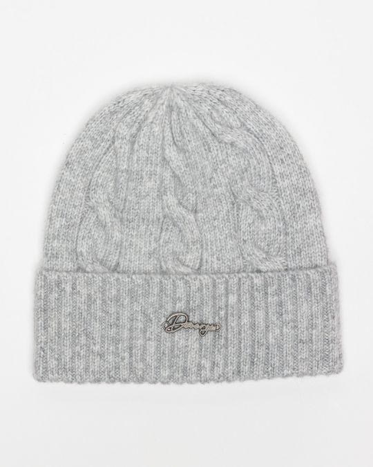 GREY WOMEN'S KNITTED BEANIE 2D25FW8507HA1101