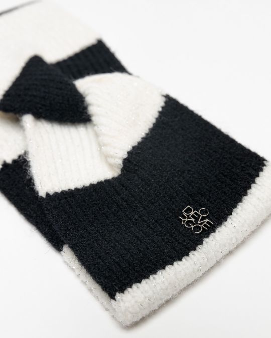 BLACK WOMEN'S KNITTED HEADBAND 2D25FW8508HA1101