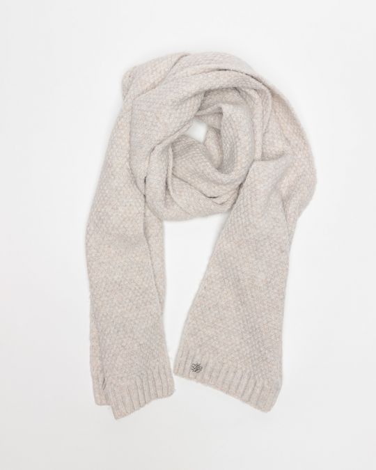 WHITE WOMEN'S KNITTED SCARF 2D25FW8511SC1101