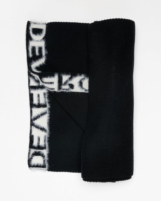 BLACK WOMEN'S KNITTED SCARF 2D25FW8513SC1101