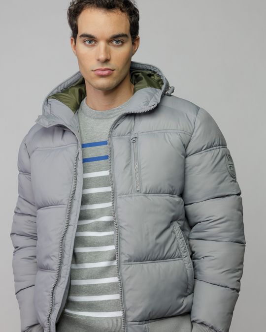 GREY MEN'S COAT 1D25FW3004KA1600