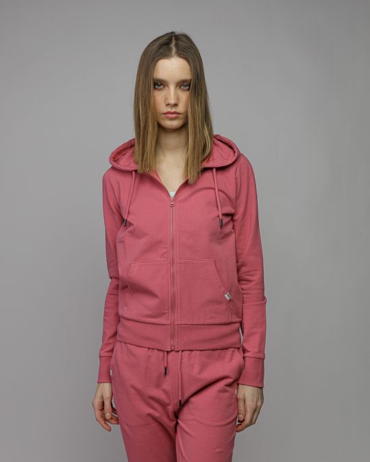 PINK WOMEN'S HOODED ZIP SWEATER 2D26SS4587KA0705
