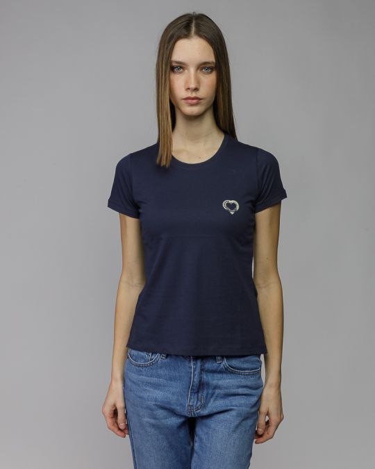 BLUE WOMEN'S SHORT SLEEVE T-SHIRT 2D26SS4530SS0105