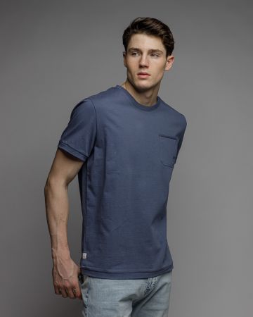 BLUE MEN'S SHORT SLEEVE T-SHIRT 1D26SS4046SS0105