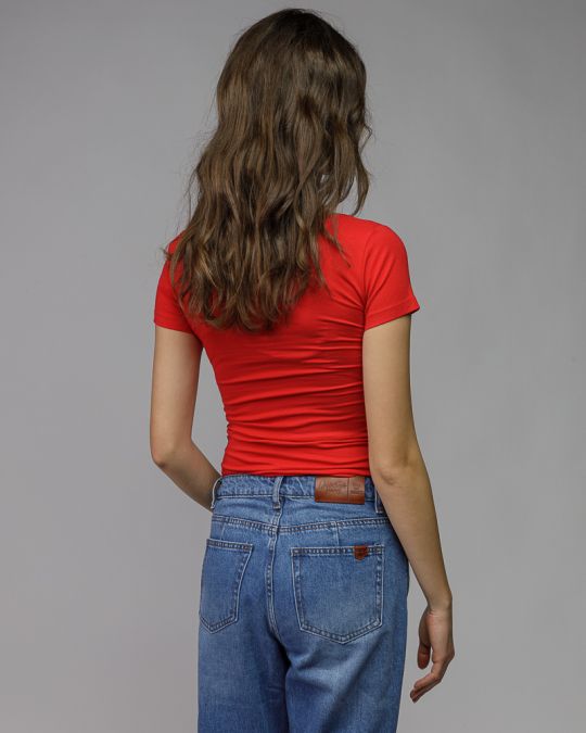 RED WOMEN'S SHORT SLEEVE T-SHIRT 2D26SS4552SS0205