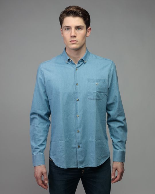 BLUE MEN'S SHIRT 1D26SS5003LS1301
