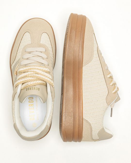 BEIGE WOMEN'S SNEAKER  - CAROLINA DE26SS5503PU BF