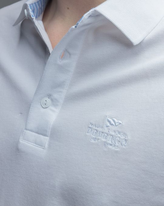 WHITE MEN'S SHORT SLEEVE POLO SHIRT 1D26SS4026SS2405