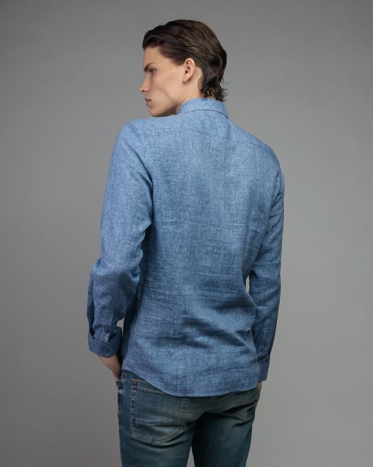 BLUE MEN'S SHIRT 1D26SS5005LS1301