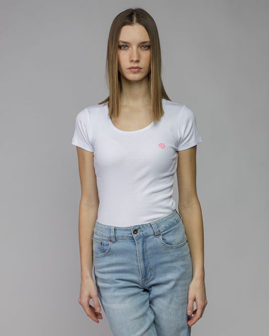 WHITE WOMEN'S SHORT SLEEVE T-SHIRT 2D26SS4521SS3305