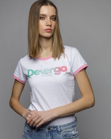 WHITE WOMEN'S SHORT SLEEVE T-SHIRT 2D26SS4544SS0105