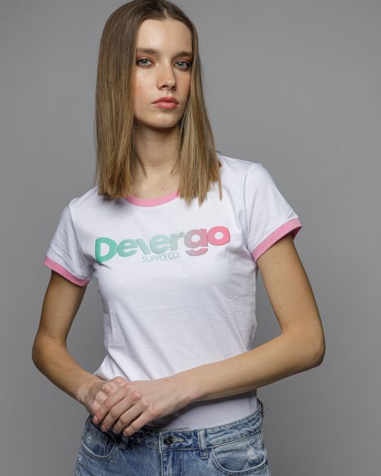 WHITE WOMEN'S SHORT SLEEVE T-SHIRT 2D26SS4544SS0105